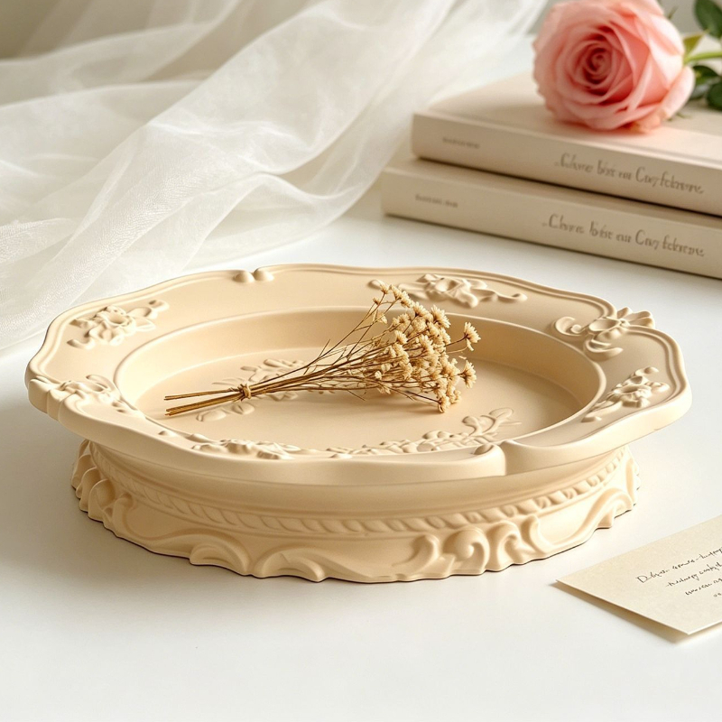 Soap Making Name - Zarif Vintage Barok Dantel Silikon Kalıp,