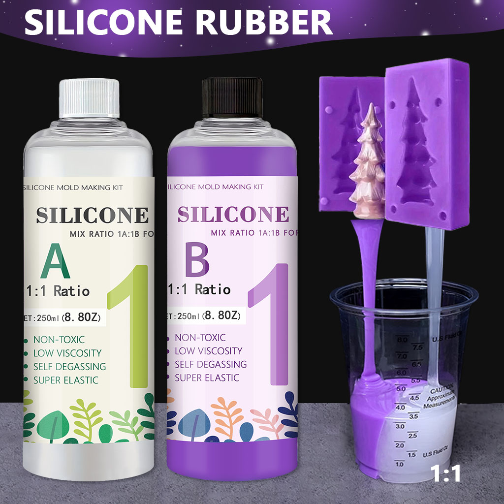 Soap Making Ingredients - 17.6oz Mor Sıvı Silikon Kauçuk, RTV
