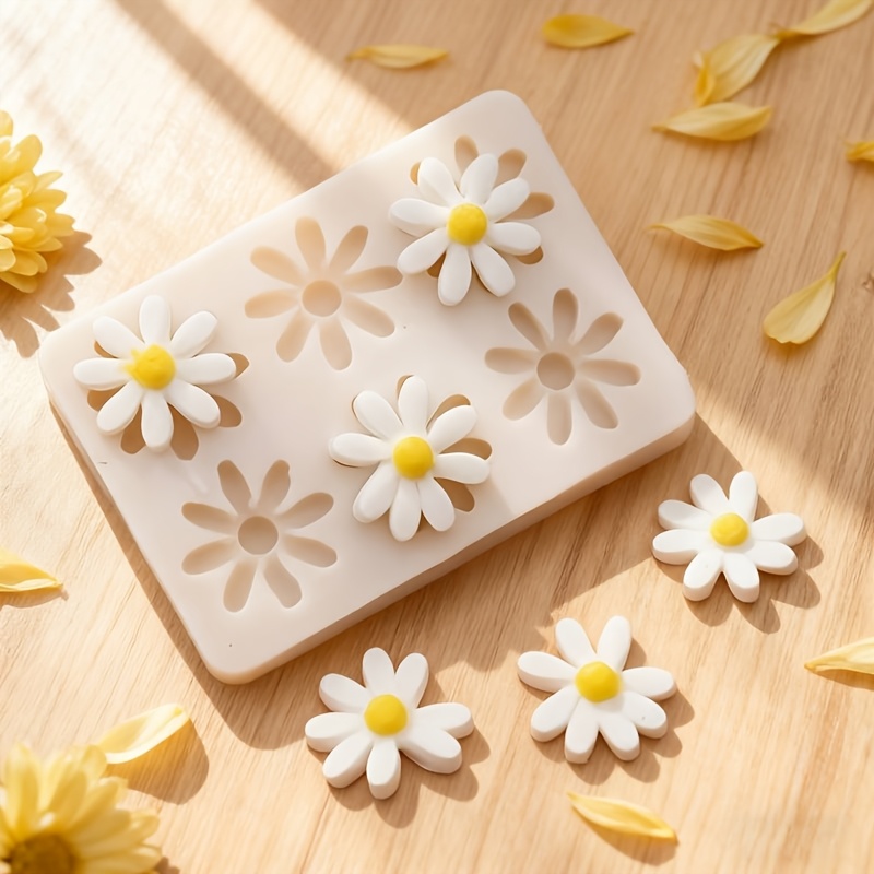Soap Making Name - 1 adet 3D Papatya Ayçiçeği Silikon