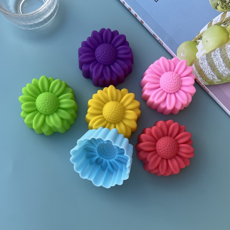 Soap Making Name - 6 adet Set yapışmaz çiçek tasarımları