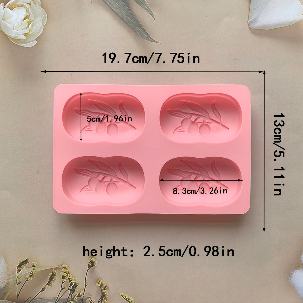 4-Cavity Oval Zeytin Ağacı Sil - Soap Making Book For Beginners incelemesi ve fiyatı