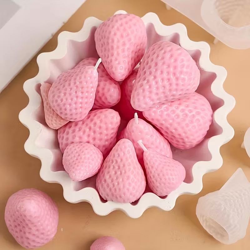 Çilek Silikon Mum Kalıbı DIY A - Soap Making Name incelemesi ve fiyatı