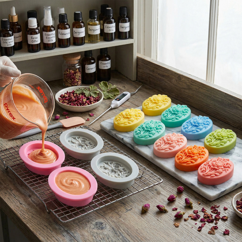 4 Çiçek şekilli silikon kalıp, - Soap Making Name incelemesi ve fiyatı