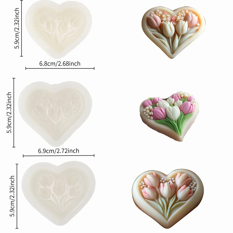 Kalp Şeklinde Lale Mumları içi - Soap Making Book For Beginners incelemesi ve fiyatı
